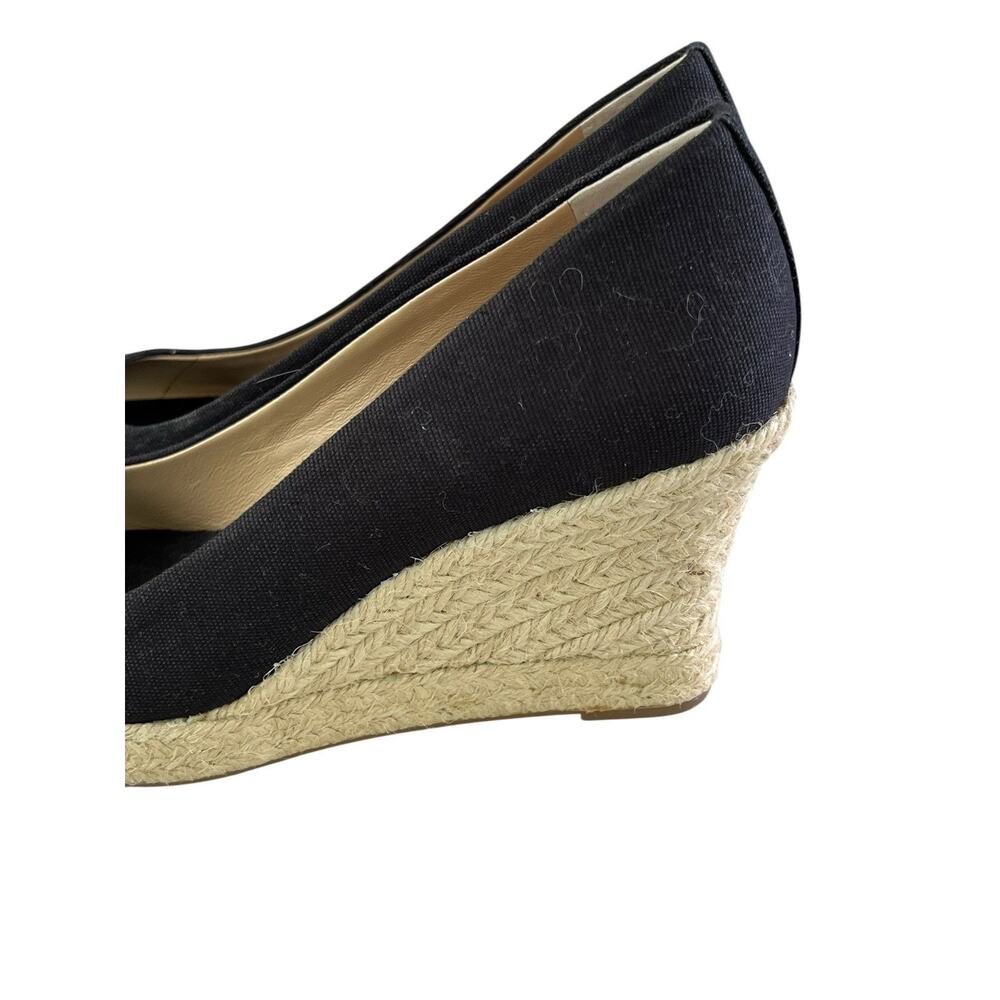 NEW J Crew Women’s Size 6 Seville Canvas Espadrille Black Wedges Slip Ons 64498 - Picture 5 of 12